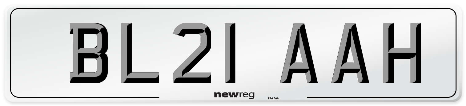 BL21 AAH Number Plate from New Reg